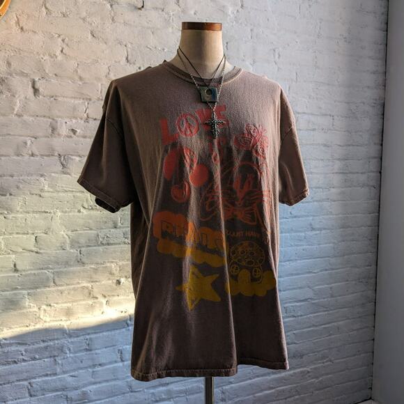 Urban Outfitters Groovy Graphic Tee Retro 70s Oversize Grunge Psychedelic Tshirt - Picture 3 of 8